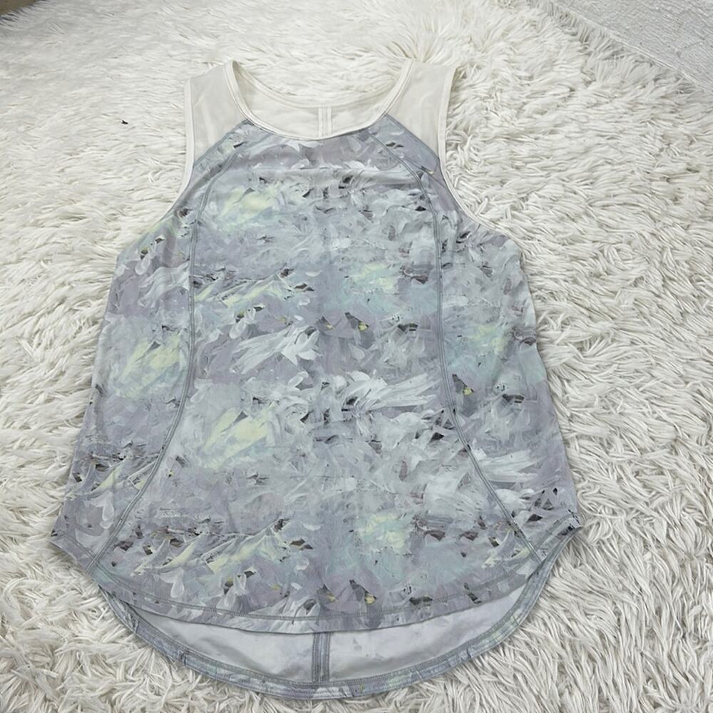 Lululemon Sculpt Tank Mini Blushed Illusion White Multi / White
